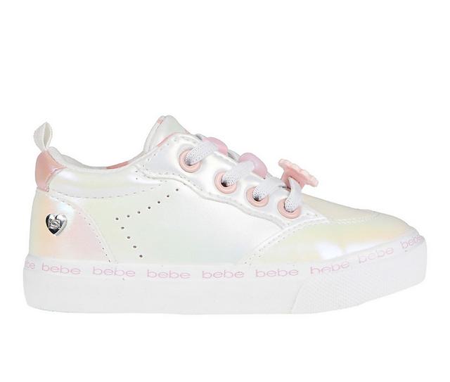 Girls' Bebe Toddler Sarah Sneakers in White color