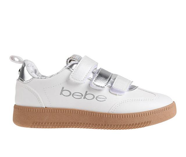 Girls' Bebe Little Kid Aubrey Sneakers in White color