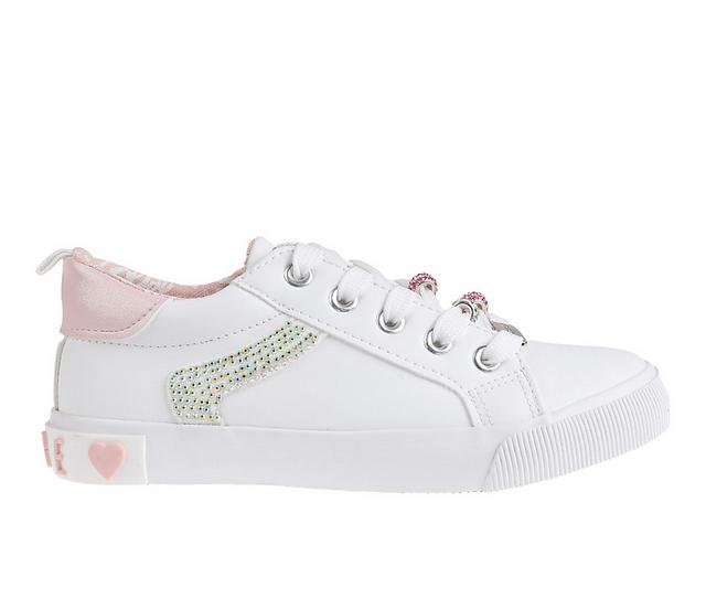 Girls' Bebe Little Kid Isabella Sneakers in White color