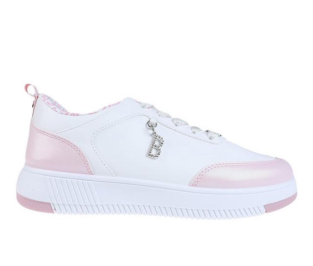 Girls' Bebe Little Kid Victoria Sneakers in White color