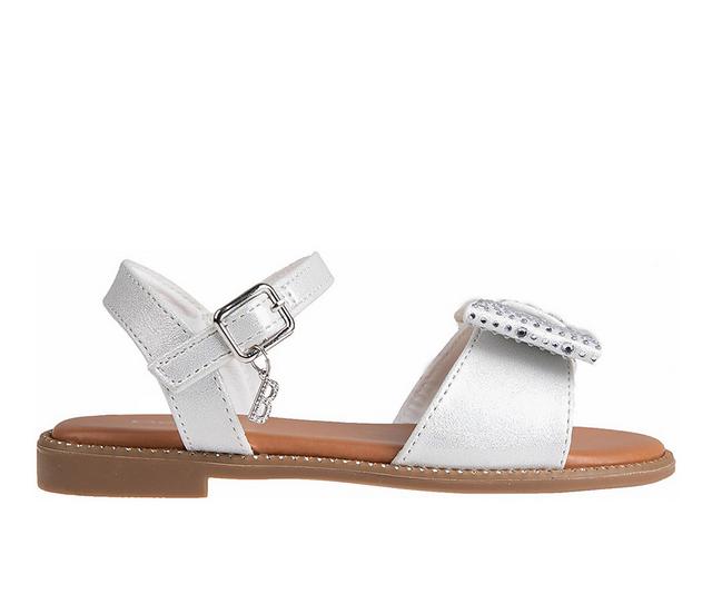 Girls' Bebe Little Kids Adrian Sandals in White color