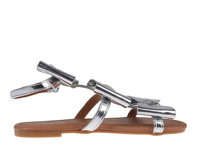 Girls' Bebe Little Kid Juliet Sandals in Silver color