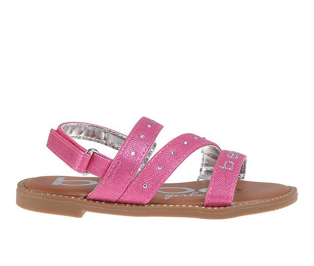 Girls' Bebe Little Kids Sage Sandals in Fuchsia color