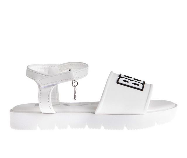 Girls' Bebe Little Kid Sloane Sandals in White color