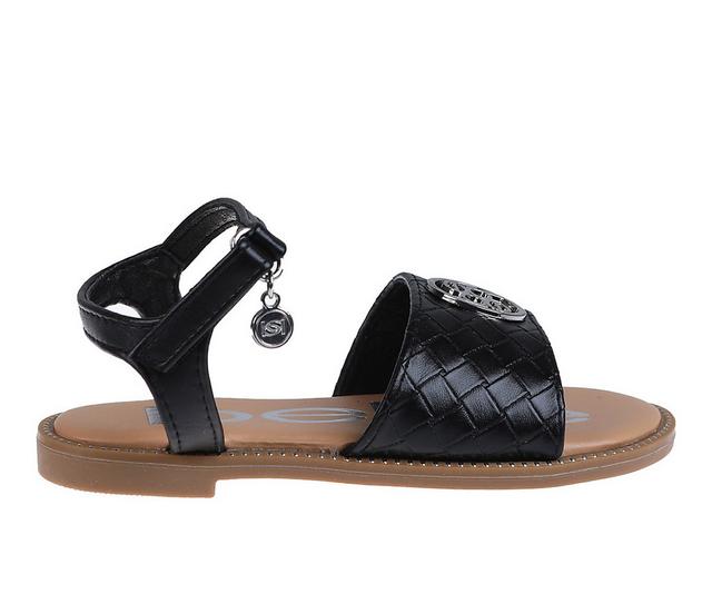 Girls' Bebe Little Kid Tina Sandals in Black color