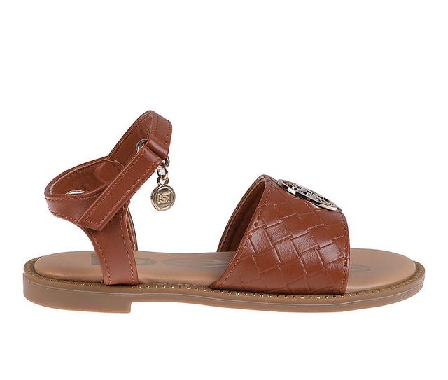 Girls' Bebe Little Kid Tina Sandals in Cognac color
