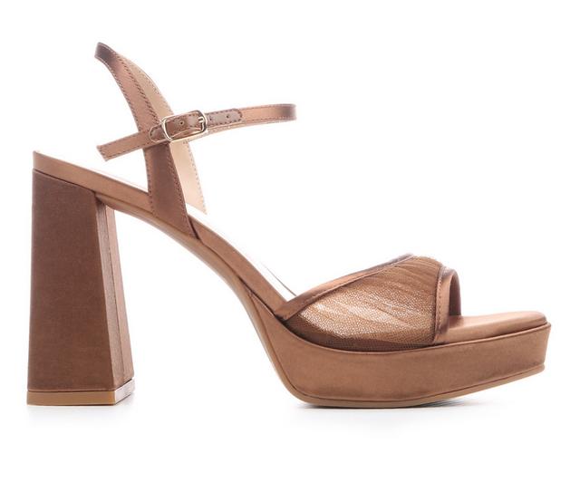 Women's Dolce Vita Pomona Dress Sandals in Mid Brown color