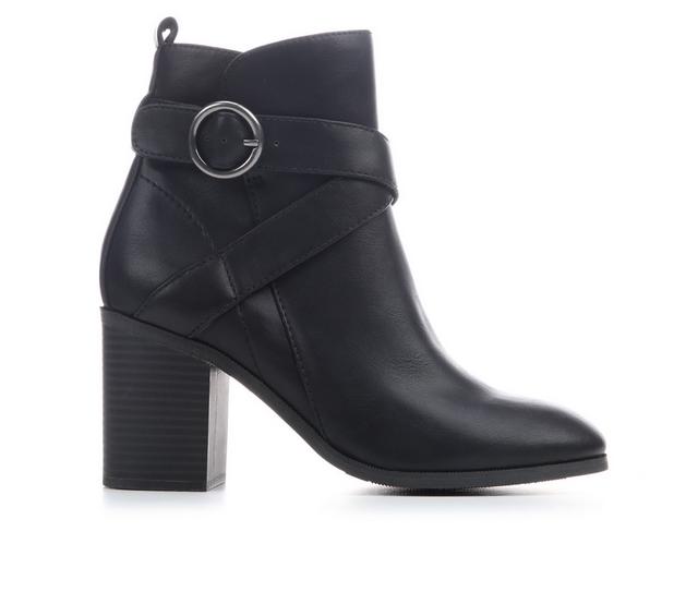 Women's Vintage 7 Eight Rowdy Booties in Black Pu color