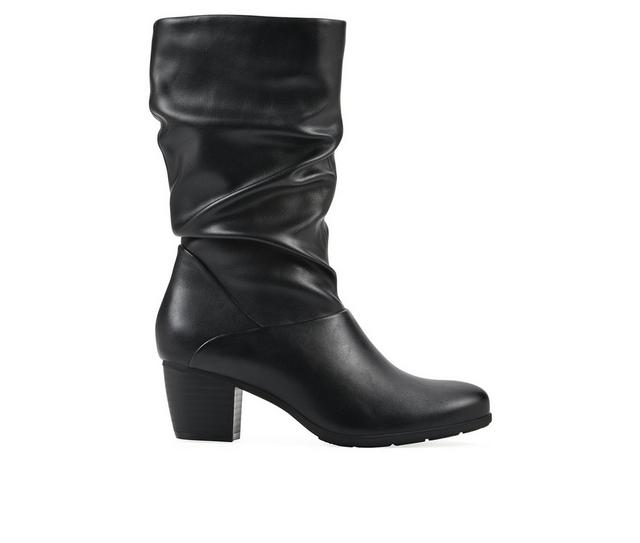 Women's Cliffs by White Mountain Angelie Booties in Black Smooth color