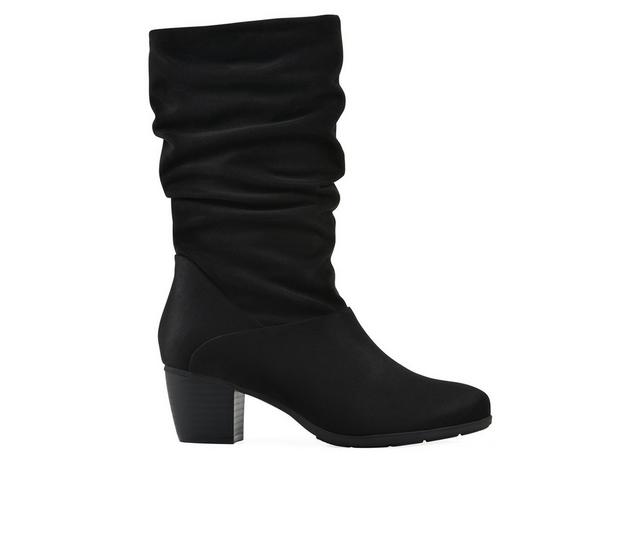 Women's Cliffs by White Mountain Angelie Booties in BLACK WIDE color