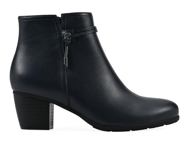 Women's Cliffs by White Mountain Angelo Booties in Navy Wide color