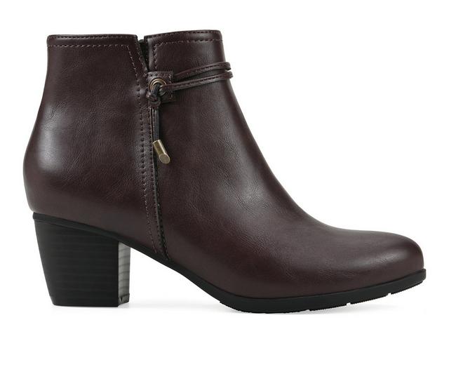 Women's Cliffs by White Mountain Angelo Booties in Burgundy Wide color
