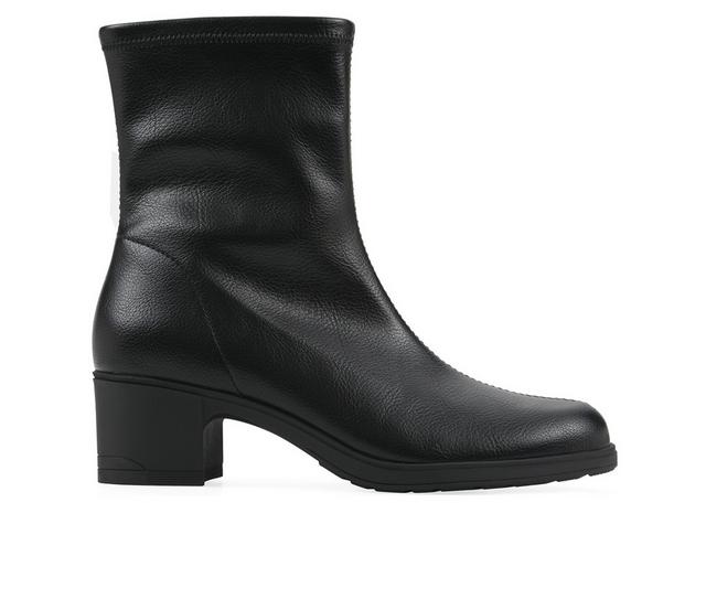 Women's Cliffs by White Mountain Huda Booties in Black Smooth color