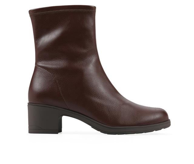 Women's Cliffs by White Mountain Huda Booties in Brown Smooth W color