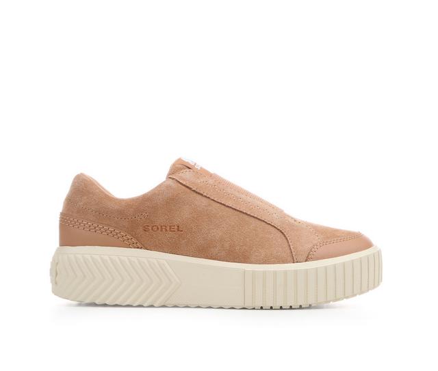 Women's Sorel Ona Ave Slip On Sneaker in TawnyBuff Chalk color