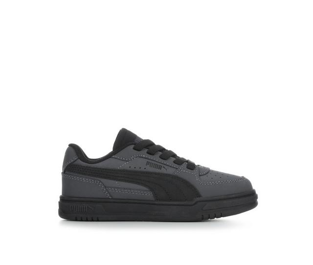 Boys' Puma Little Kid & Big Kid Caven III Nubuck Sneakers in Gry/Blk/Blk color