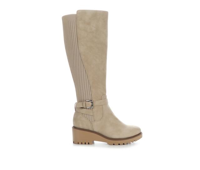 Women's Soda Zone-S Knee High Boots in Beige color