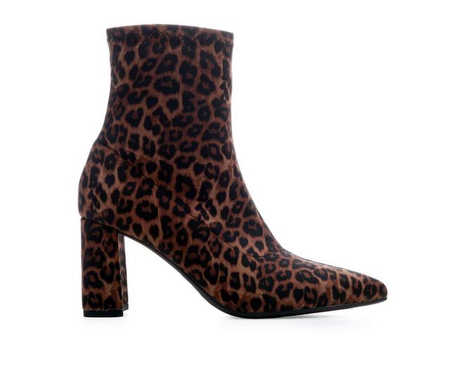 Women's Delicious Parton Booties in Leopard color