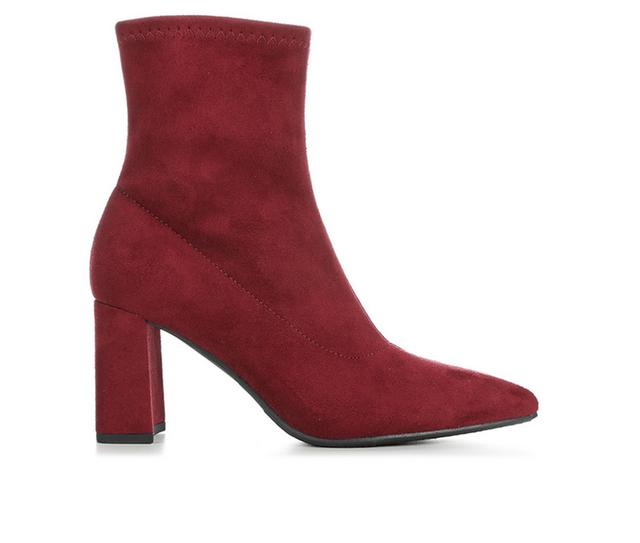 Women's Delicious Parton Booties in Burgundy color