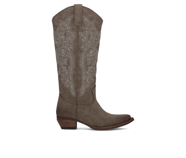 Women's Frye & Co. Irlene Tall Deco Stitch Western Boots in Taupe color