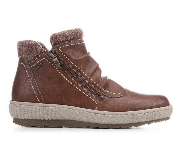 Women's SPRING STEP Leminda Booties in Medium Brown color