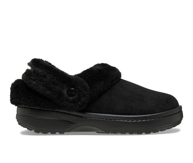 Women's Crocs Classic Unfurgettable Sueded Clog in Black color