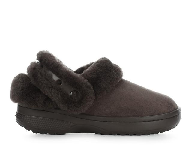 Adults' Crocs Classic Unfurgettable Sueded Clog in Espresso color