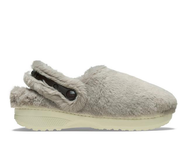 Adults' Crocs Classic Unfurgettable Sueded Clog in Mushroom color