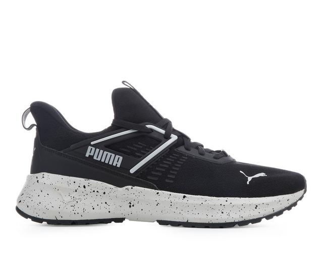 Men's Puma Outpace Sneakers in Black/Grey Spek color