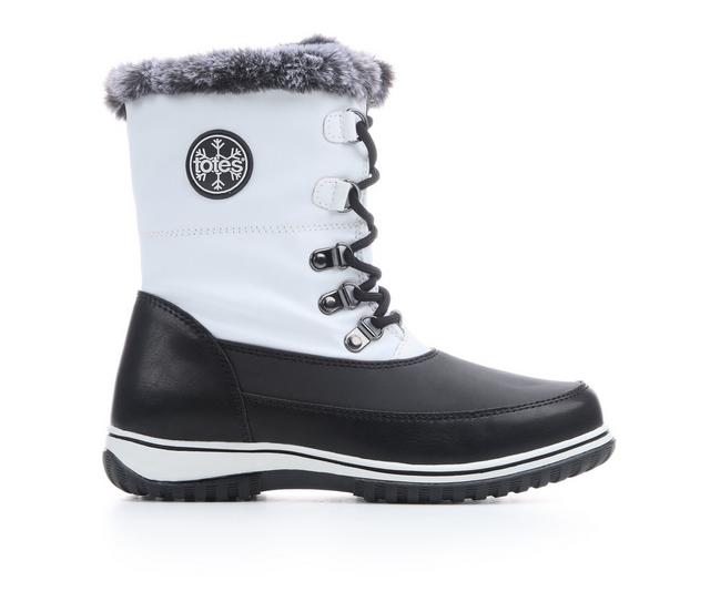 Women's Totes Avery Winter Boots in White/Black color