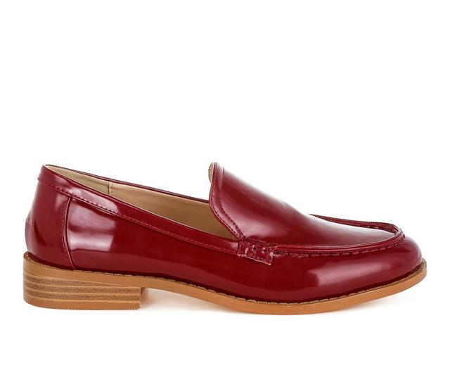 Women's Rag & Co Corleone Flats in Burgundy color