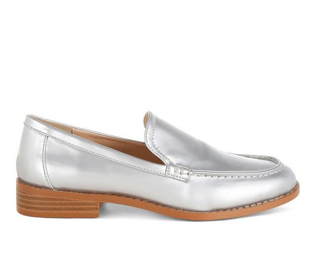 Women's Rag & Co Corleone Flats in Silver color