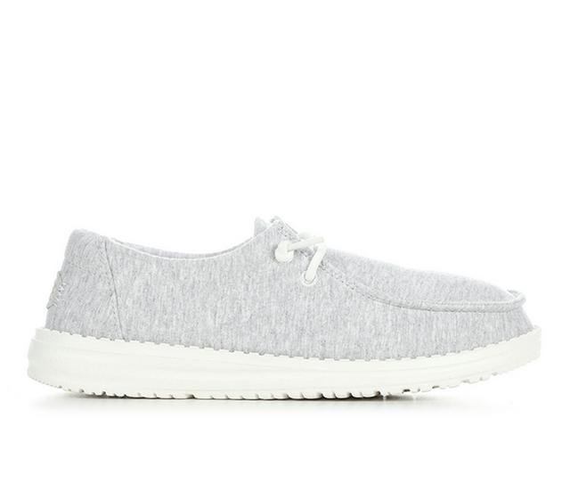 Women's HEYDUDE Wendy Stretch Jersey in Light Grey color