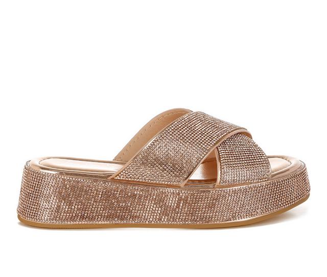 Women's London Rag Adena Platform Sandals in Rose Gold color