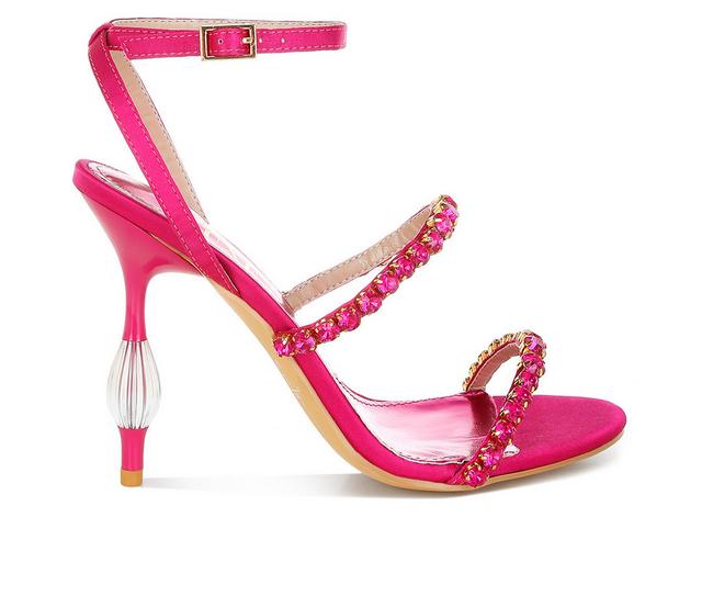 Women's London Rag Aragon Dress Sandals in Fushia color