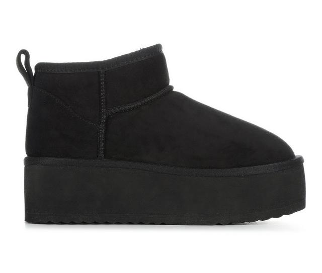Women's Soda Benji-M Platform Boots in Black color