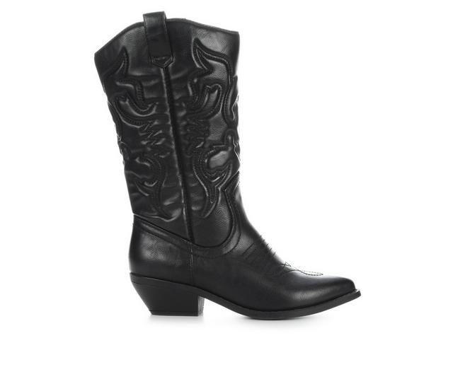 Women's Soda Rerun-S Western Boots in Black color