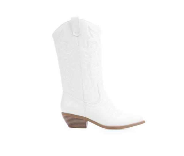 Women's Soda Rerun-S Western Boots in White color
