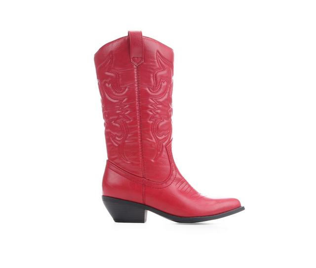 Women's Soda Rerun-S Western Boots in Red color