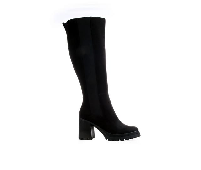 Women's Soda Hyland Knee High Boots in Black color