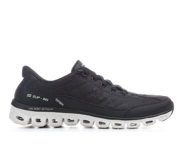 Women's Skechers Glide-Step Cozy Fit 104556 Slip-In Sneakers in Black/White color