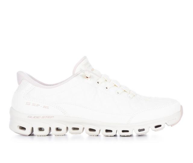 Women's Skechers Glide-Step Cozy Fit 104556 Slip-In Sneakers in Off White color