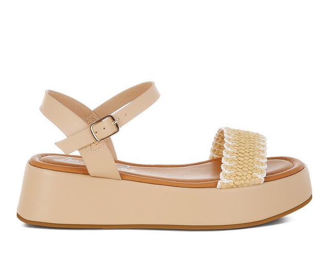 Women's London Rag Anglong Platform Sandals in Beige color
