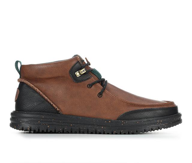 Men's HEYDUDE Bradley Chukka Classic Boots in Brown/Black color