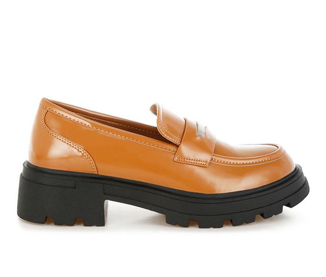 Women's London Rag Gleam Stride Loafers in Tan color