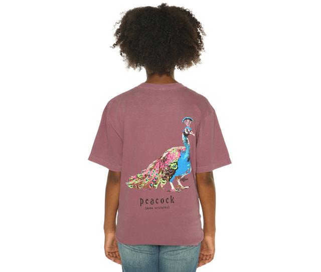 PHINS Peacock T-shirt in Berry color