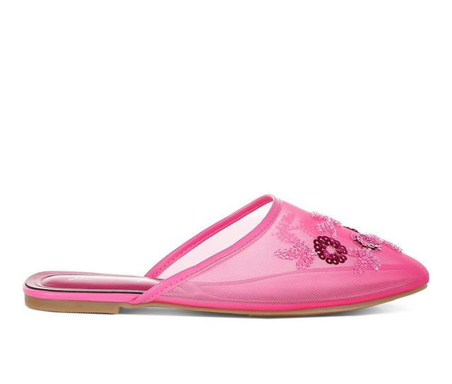 Women's London Rag Nahra Flats in Fushia color