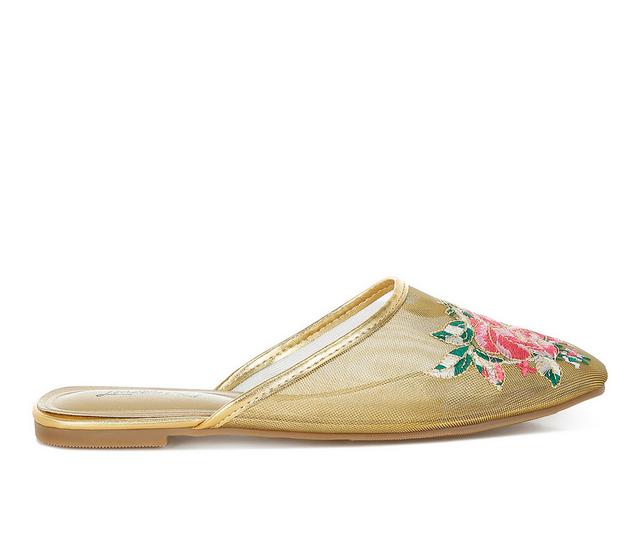 Women's London Rag Shara Mules in Gold color