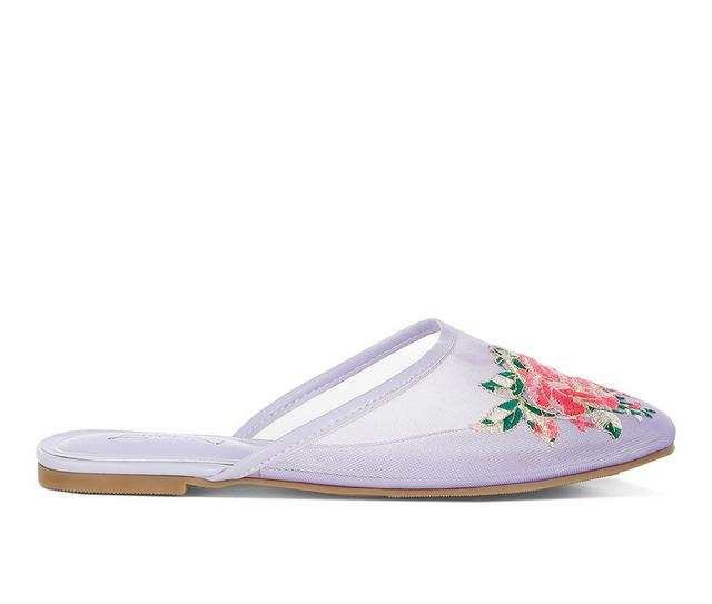 Women's London Rag Shara Mules in Lilac color
