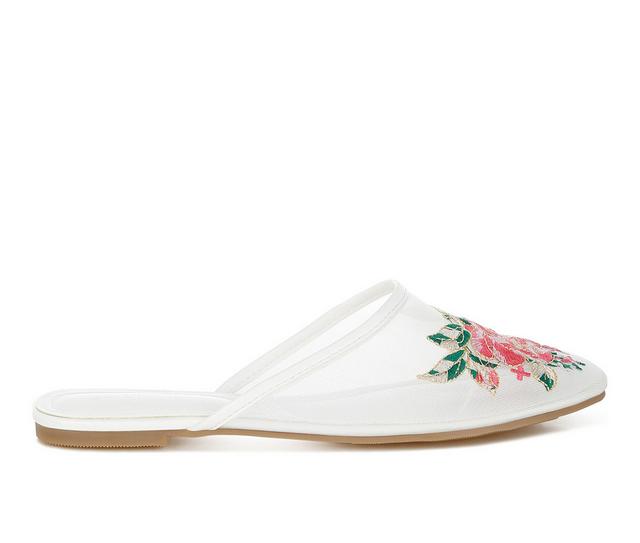Women's London Rag Shara Mules in White color